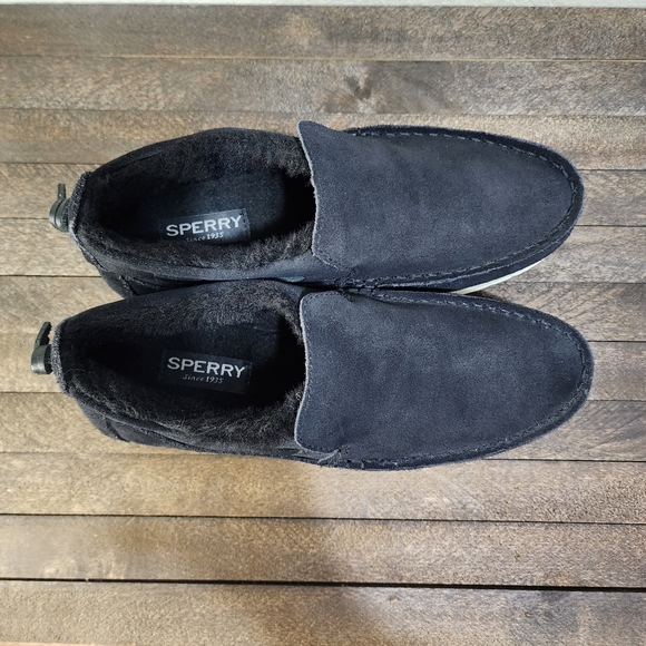 Women's Sperry Moc Slider Slip On Shoes Suede and faux fur lining Size 7 - Picture 16 of 16